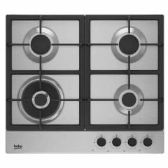 Beko HIAW64225SX 60cm Front Control Gas Hob - Stainless Steel