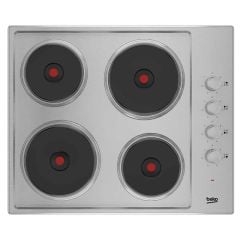 Beko HIBE64101X 60cm Integrated Side Sealed Plate Electric Hob - Stainless Steel