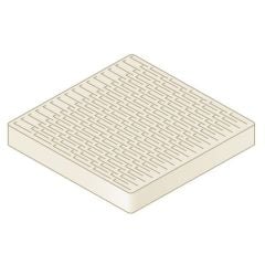 Brett Tactile Commercial Paving Barfaced 50mm Pack of 20 - Natural - BFB50GY