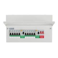 BG Electrical 10 Way Loaded Consumer Unit - White - CFDP18610-01
