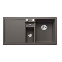 Blanco COLLECTIS 6 S Silgranit 1.5 Bowl Inset Kitchen Sink with Drain Remote Control - Volcano Grey - 527241