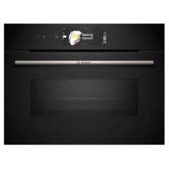 Bosch CMG7761B1B Series 8 Built-In Compact Oven With Microwave Function & Home Connect - Black - Full View