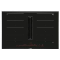 Bosch PXX875D67E Series 8 Induction Hob With Integrated Ventilation - 800mm - Black - Full View