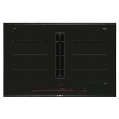 Bosch PXX875D67E Series 8 Induction Hob With Integrated Ventilation - 800mm - Black - Full View