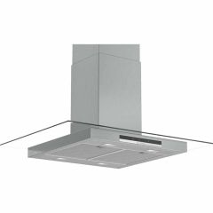 Bosch Series 4 DIG97IM50B 90cm Island Cooker Hood - Brushed Steel - Mounted Front View