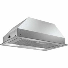Bosch Series 2 DLN53AA70B 53cm Canopy Cooker Hood - Metallic Silver - Mounted Front Side View