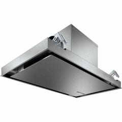 Bosch Series 6 DRC97AQ50B 90cm Ceiling Cooker Hood - Brushed Steel - Mounted Front Close Up View