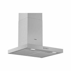 Bosch Series 2 DWB64BC50B 60cm Chimney Cooker Hood - Brushed Steel - Mounted Front View