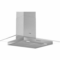 Bosch Series 2 DWG94BC50B 90cm Chimney Cooker Hood - Brushed Steel - Mounted Front View