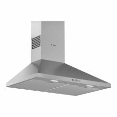 Bosch Series 2 DWP74BC50B 75cm Chimney Cooker Hood - Brushed Steel - Mounted Front View