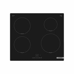 Bosch Series 4 PUE611BB5B 60cm Induction Hob - Black Glass - Induction Zone Rings Top View