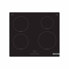 Bosch Series 4 PUE611BB5E 60cm Induction Hob - Black Glass - Induction Zones Top View