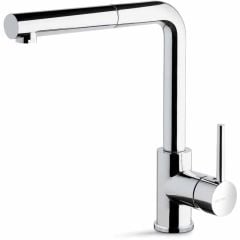 Prima+ Riace Single Lever L-Shaped Mixer Kitchen Tap With Pull Out - Chrome - BPR554