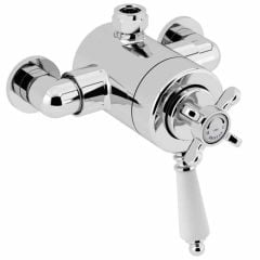 Bristan 1901 Thermostatic Exposed Dual Control Bar Shower Valve - Top Outlet - N2 CSHXTVO C