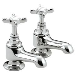 Bristan 1901 Bath Pillar Taps - Chrome - N 3/4 C CD