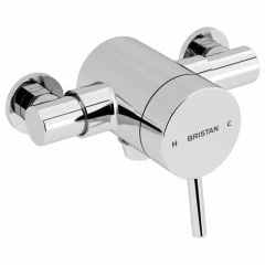 Bristan Prism Thermostatic Exposed Bar Shower Valve - Bottom Outlet - PM2 SQSHXVO C