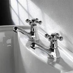 Bristan Regency 2 Hole Basin Bathroom Taps - Chrome - R 1/2 C