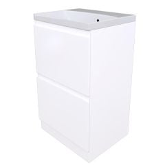 Calypso Veneto Two Drawer Floor Standing Vanity Unit - Pearl - 4922