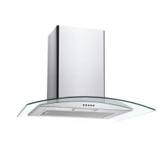 Candy CGM70NX 70cm Wall-Mounted Curved Glass Chimney Cooker Hood - Stainless Steel & Glass
