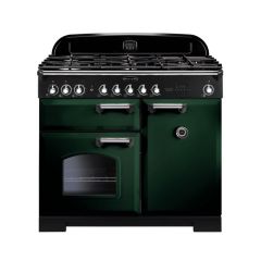 Rangemaster Classic Deluxe 100 Dual Fuel Green Chrome - CDL100DFFRG/C