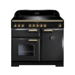 Rangemaster Classic Deluxe 100 Induction Charcoal Black/Brass - CDL100EICB/B