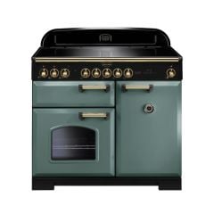 Rangemaster Classic Deluxe 100 Induction Mineral Green/Brass - CDL100EIMG/B