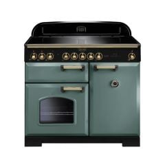 Rangemaster Classic Deluxe 100 Electric Range Cooker Mineral Green/CDL100EIMG/B