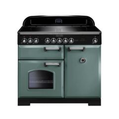 Rangemaster Classic Deluxe 100 Electric Range Cooker Mineral Green CDL100EIMG/C