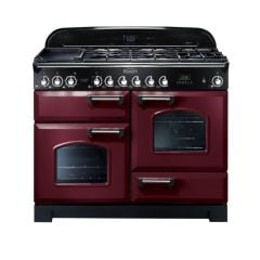 Rangemaster Classic Deluxe 110 Dual Fuel Cranberry Chrome - CDL110DFFCY/C