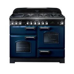 Rangemaster Classic Deluxe 110 Dual Fuel Blue Chrome - CDL110DFFRB/C