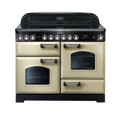 Rangemaster Classic Deluxe 110 Electric Range Cooker Cream Chrome - CDL110ECCR/C