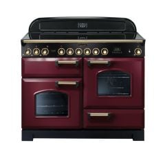 Rangemaster Classic Deluxe 110 Electric Range Cooker Cranberry Brass CDL110ECCY/B