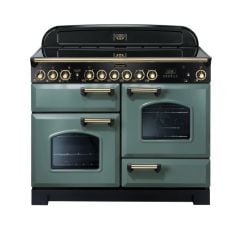 Rangemaster Classic Deluxe 110 Ceramic Mineral Green/Brass - GB/IE - CDL110ECMG/B