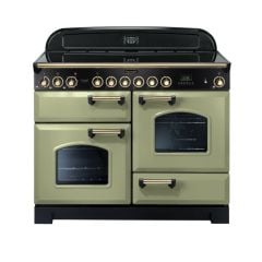 Rangemaster Classic Deluxe 110 Ceramic Olive Green Brass - CDL110ECOG/B