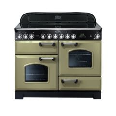 Rangemaster Classic Deluxe 110 Electric Range Cooker Olive Green CDL110ECOG/C