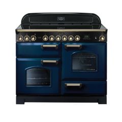 Rangemaster Classic Deluxe 110 Electric Range Cooker Blue Brass - CDL110ECRB/B