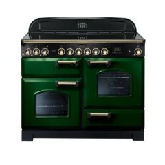 Rangemaster Classic Deluxe 110 Electric Range Cooker Green Brass - CDL110ECRG/B