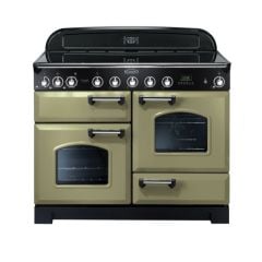 Rangemaster Classic Deluxe 110 Electric Range Cooker Olive Green CDL110EIOG/C