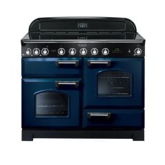 Rangemaster Classic Deluxe 110 Electric Range Cooker Blue Chrome - CDL110EIRB/C
