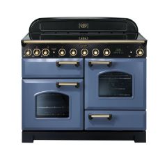 Rangemaster Classic Deluxe 110 Induction Stone Blue/Brass - GB/IE - CDL110EISB/B