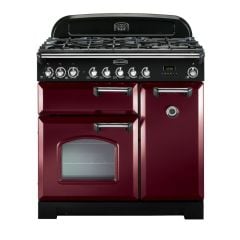 Rangemaster Classic Deluxe 90 Dual Fuel Cranberry Chrome - CDL90DFFCY/C