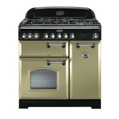 Rangemaster Classic Deluxe 90 Dual Fuel Olive Green Chrome - CDL90DFFOG/C