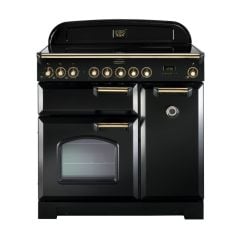 Rangemaster Classic Deluxe 90 Electric Range Cooker Black Brass - CDL90ECBL/B