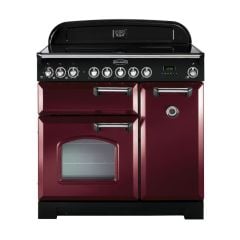 Rangemaster Classic Deluxe 90 Electric Range Cooker Cranberry Chrome CDL90ECCY/C