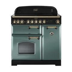 Rangemaster Classic Deluxe 90 Ceramic Mineral Green/Brass - GB/IE - CDL90ECMG/B