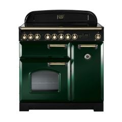Rangemaster Classic Deluxe 90 Electric Range Cooker Green Brass - CDL90ECRG/B