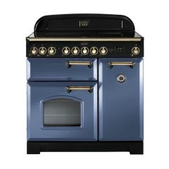 Rangemaster Classic Deluxe 90 Induction Stone Blue/Brass - GB/IE - CDL90EISB/B