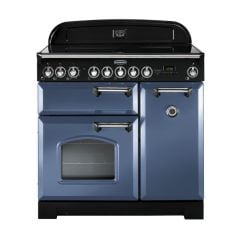 Rangemaster Classic Deluxe 90 Induction Stone Blue/Chrome - CDL90EISB/C