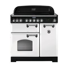 Rangemaster Classic Deluxe 90 Induction White Chrome - CDL90EIWH/C