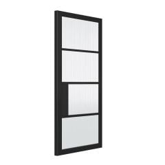 LPD Chelsea Internal Primed Door 4L with Reeded Glass 1981x838mm - Black
